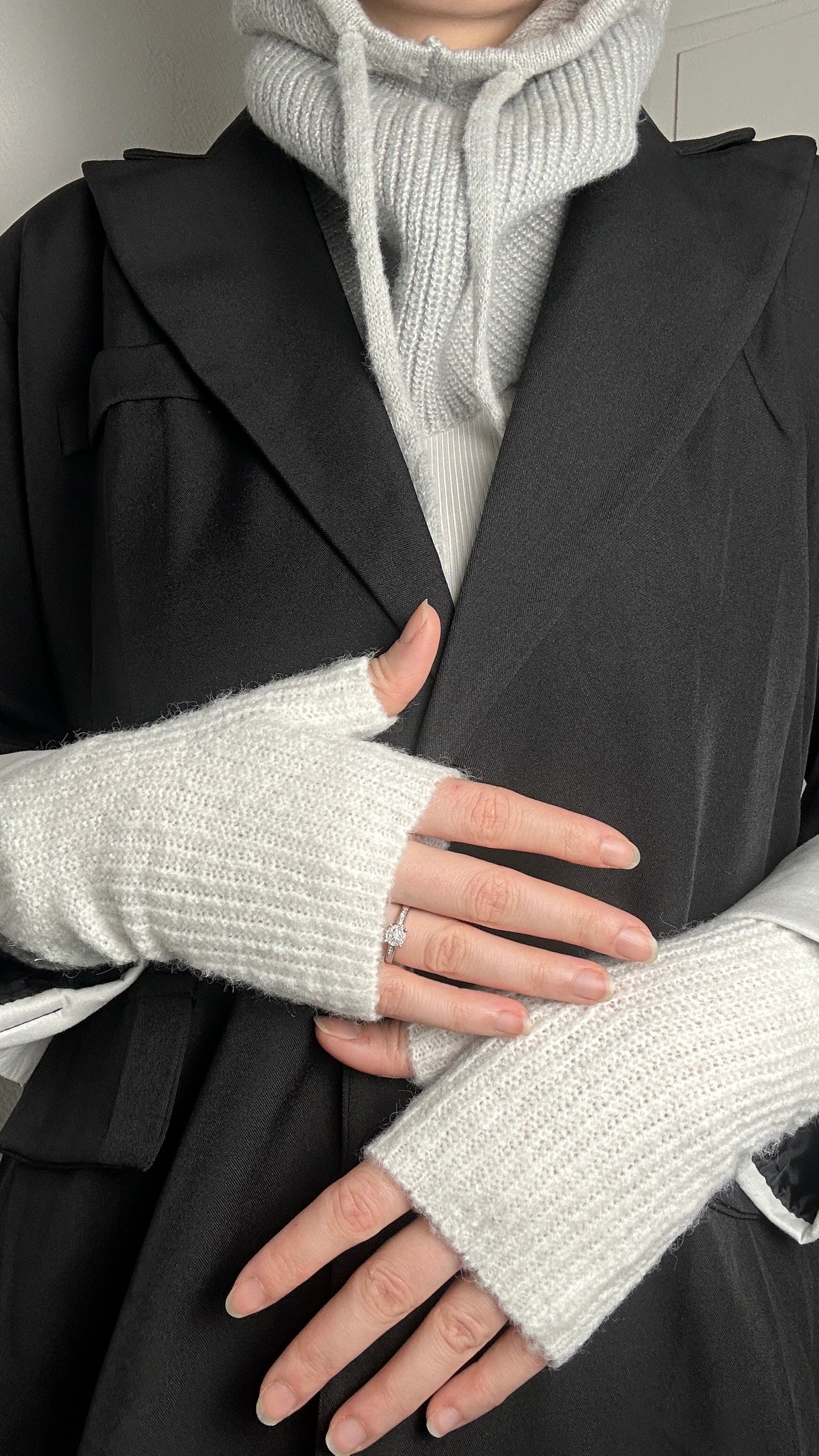 Mitaines courte Blanche