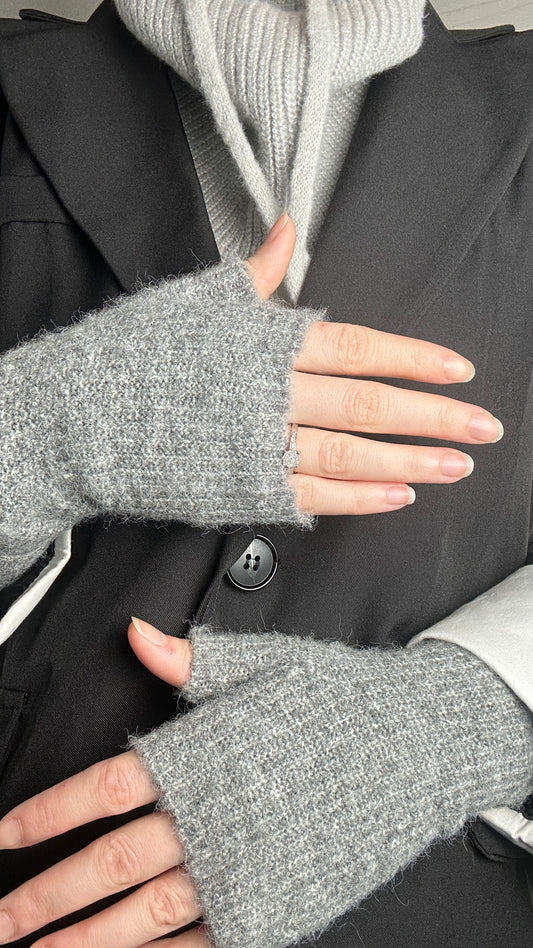 Mitaines courte Grise