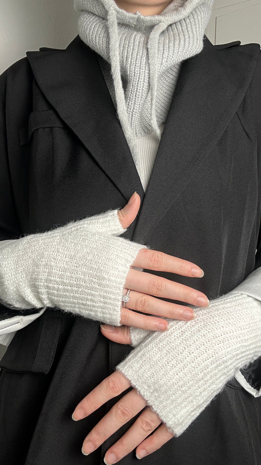 Mitaines courte Blanche