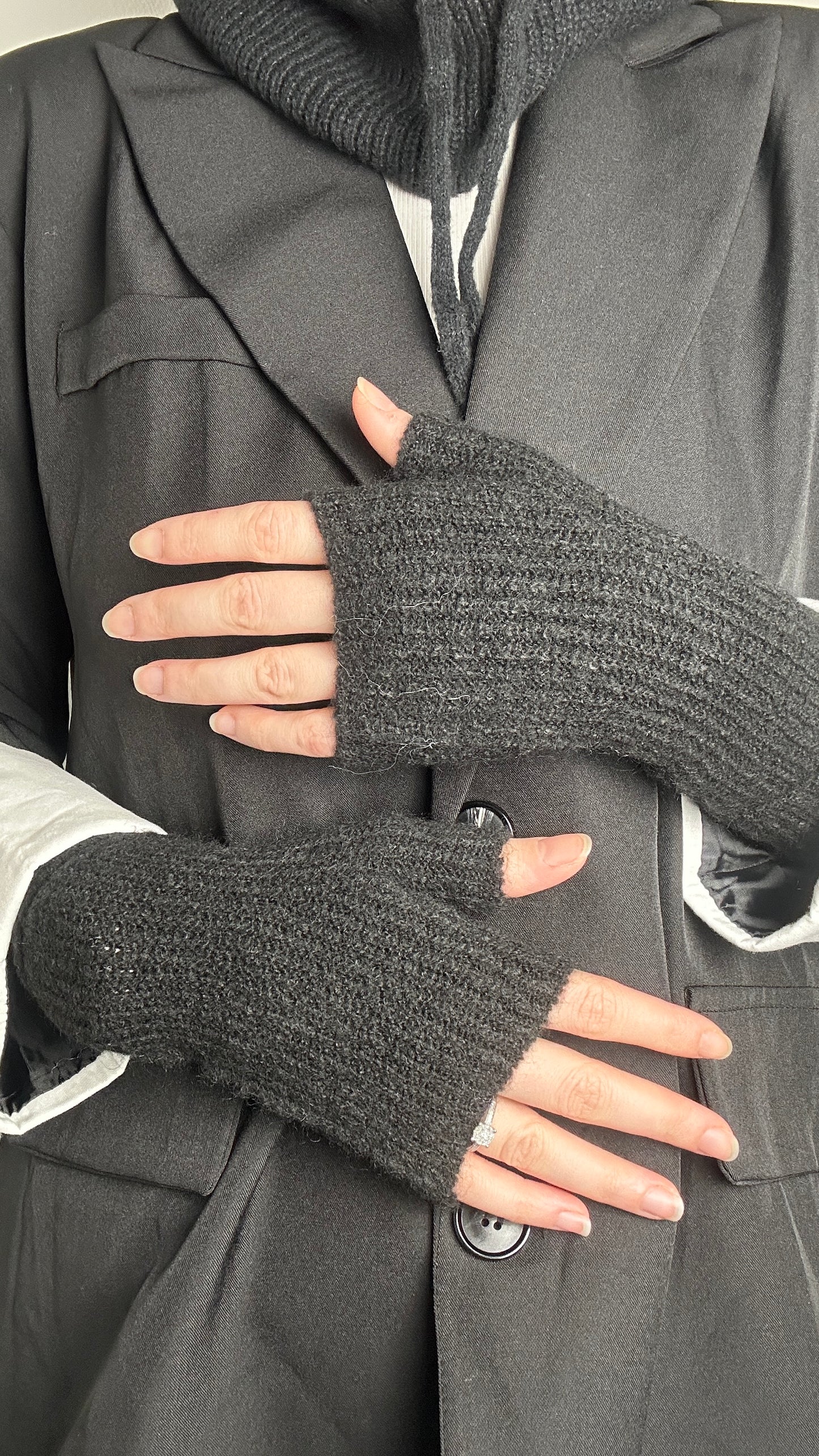 Mitaines courte Noire